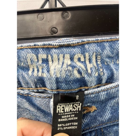 Rewash Blue Cotton High Rise Straight Ankle Jeans Women 9 - Picture 3 of 8